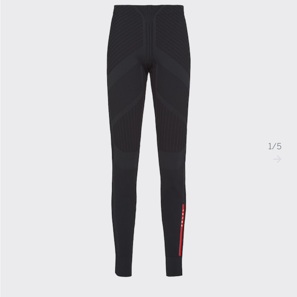 Prada Tech Rec Nylon Pique Leggings